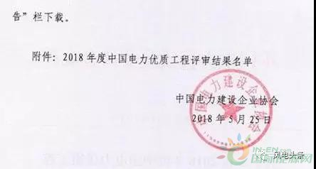 7個風(fēng)電工程獲獎！2018中國電力優(yōu)質(zhì)工程評審結(jié)果名單出爐！（附詳細(xì)名單）