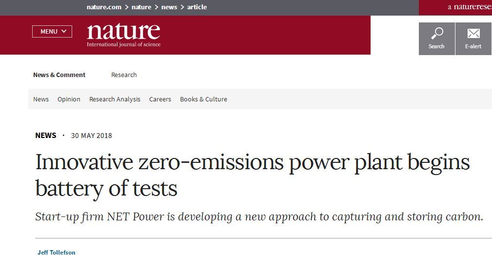 他山之石｜全球首座零排放發(fā)電站于美國(guó)誕生 曾獲“十大突破性技術(shù)”