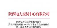 陜西開(kāi)展2018年下半年自主協(xié)商模式第一次電力直接交易